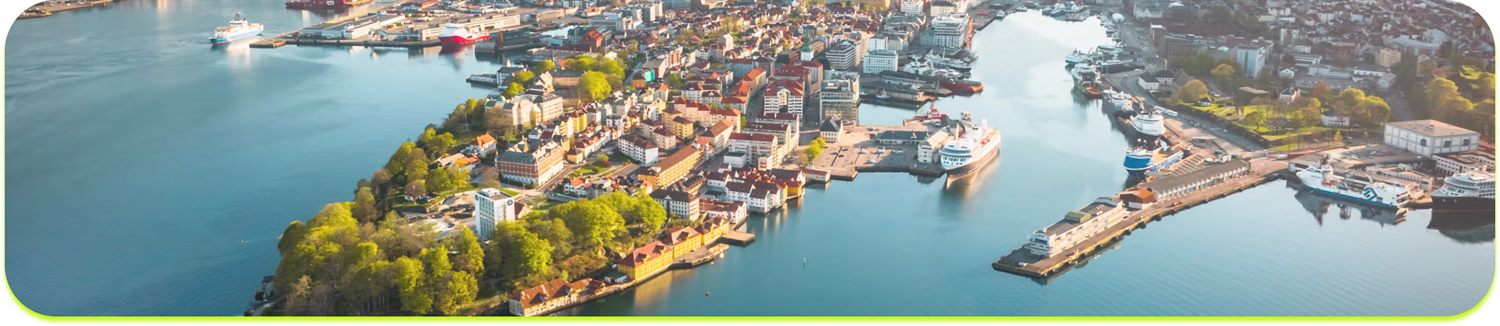 Panoramic view of Bergen, Norway