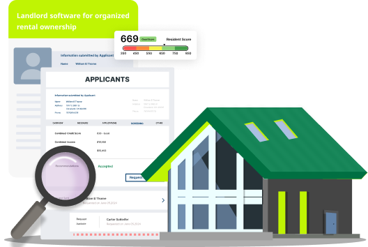 Landlord software for organized rental ownership illustration