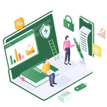 Digital arbeidsflyt for leietakere illustrasjon