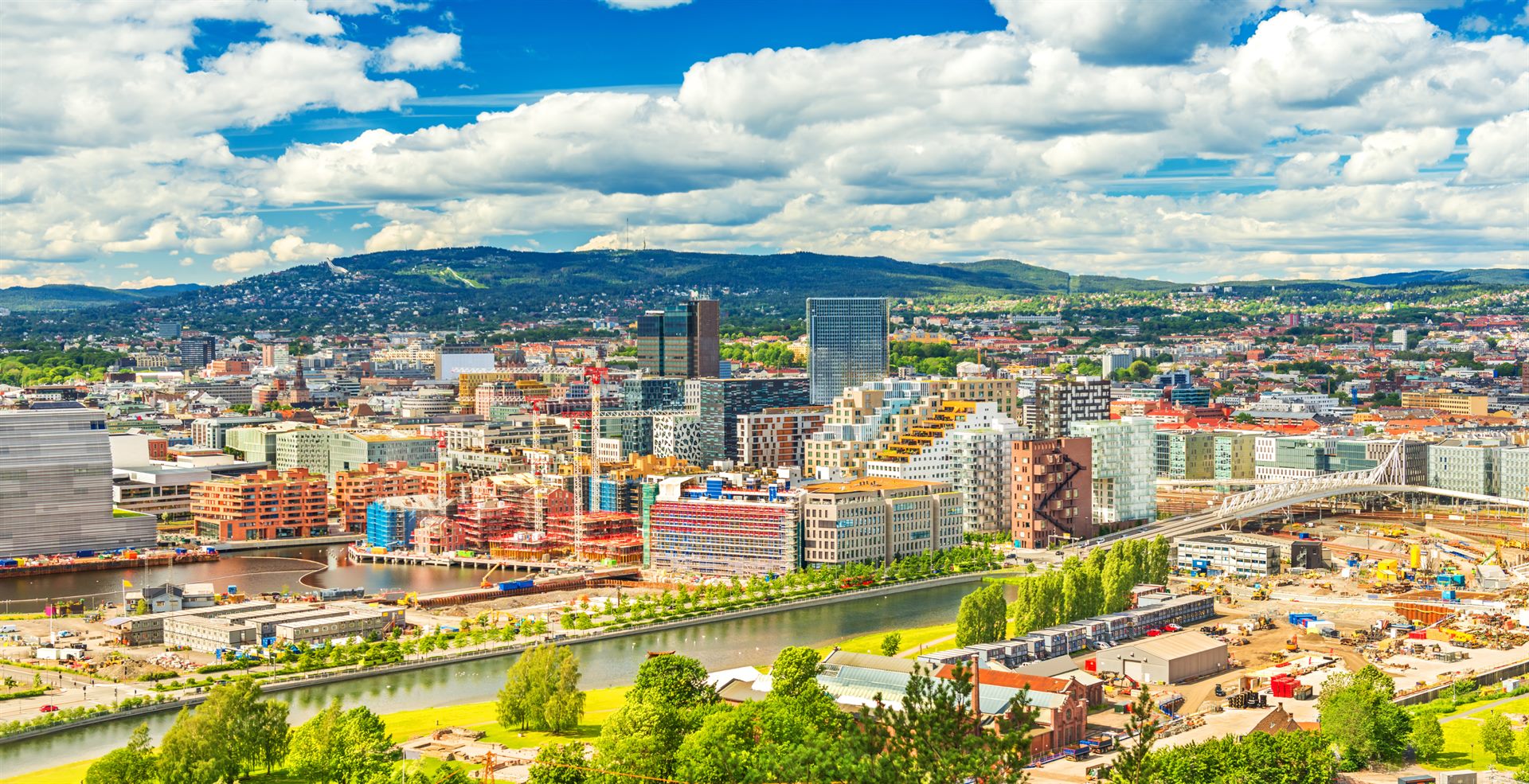 Aerial view of Oslo, Norway