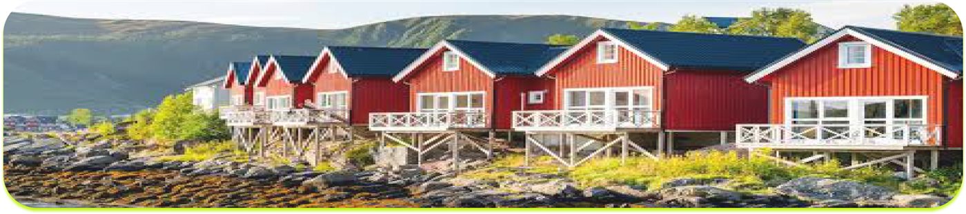Norwegian rental cabins by the water