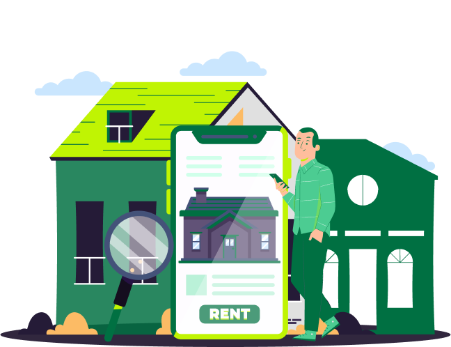 Structured rental operations dashboard illustration